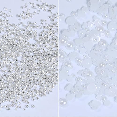 HNUIX Nail Rhinestones - 3D Multiple Shape Size Gems, AB Color, Manicure Beads, Pearls, Flatback Crystals Rhinestones, with Kit, for Nail Art Decor thumbnail 6