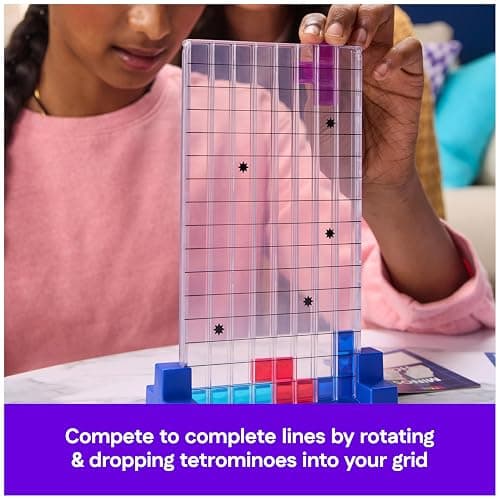 Spin Master Games, Tetris: The Board Game, Play The Classic Puzzle Game Tetris in Real Life, Multiplayer Head-to-Head Puzzle Challenge, 2-4 Players, Stocking Stuffer Gift Ideas for Ages 8 & Up thumbnail 2