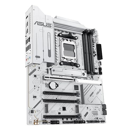 ASUS X870 MAX GAMING WIFI7 W AMD AM5 ATX Motherboard, 8-layer White PCB, 12+2+1 80A DrMOS, DDR5, PCIe 5.0 x16 Q-Release, 3x M.2, Wi-Fi 7 Q-Antenna, USB4® Type-C®, 2.5Gb LAN, BIOS FlashBack™, Aura Sync thumbnail 4