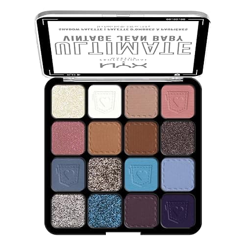 NYX PROFESSIONAL MAKEUP, Ultimate Shadow Palette, 16-shade Eyeshadow Palette, Vegan Formula - Vintage Jean Baby - NEW & IMPROVED - Vintage Jean Baby thumbnail 6