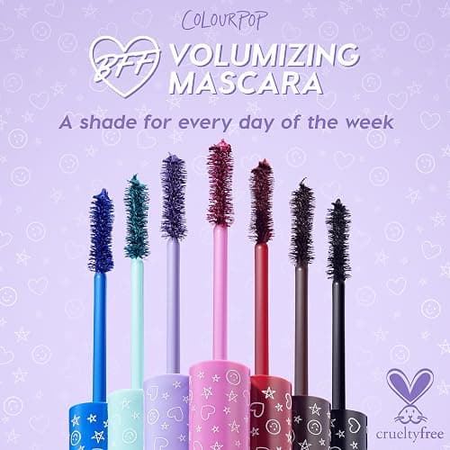 ColourPop BFF Mascara - Volumizing, Lifting & Lengthening Mascara - Buildable Black Mascara with a Twisted, Nylon Fiber Brush - Cruelty Free Eye Makeup - Pink Inc (.24 fl oz) thumbnail 5