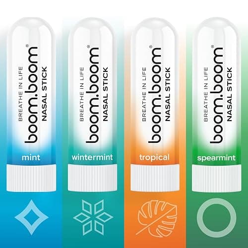 BoomBoom Nasal Stick | Vapor Flow Technology | Cool Refreshing Sensation | Natural Mood Boost | Simple Ingredients | Essential Oils + Menthol Inhaler (Mint, Wintermint, Tropical, Spearmint) thumbnail 4