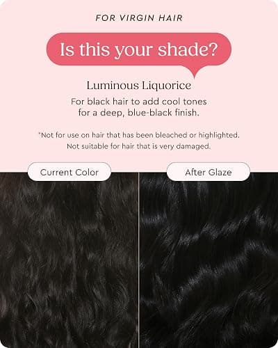 Glaze Supergloss Color Conditioning Gloss With Dispensing Pump – Hydrating Semi-Permanent Color Hair Gloss & Shine Boost – For Dark Brown Hair to Black Hair – 6.4 Fl Oz - Luminous Licorice thumbnail 5