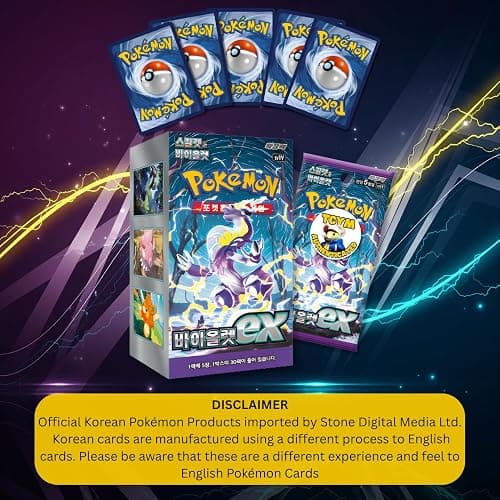 Scarlet and Violet Base Set | Violet Ex Korean Booster Box | TCYM Authenticated | Korean Pokemon Cards Booster Box | 30 Packs | That Mouse Fashion thumbnail 4