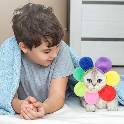 Weewooday 5 Pieces Cat Costume Christmas Bunny Hat Outfit with Ears Funny Cat Hat and Small Dogs Kitten Puppy Party Christmas Easter Costume Accessory Headwear(Vivid Style) thumbnail 5