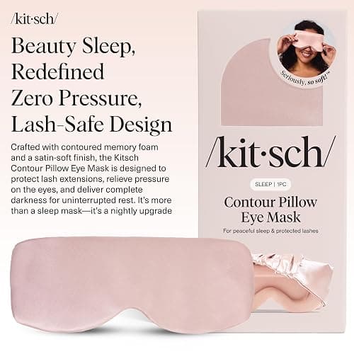Kitsch Contour Pillow Eye Mask – Softer Than Silk Eye Mask for Sleeping, Blindfold Sleep Masks for Women & Men, No Eye Pressure, Lightweight, Eye Care, Travel Essentials - Blush thumbnail 2
