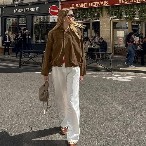 kipfall Womens Faux Suede Jackets Fall Fashion Outfits Coat Winter Clothes Open Front Cropped Jacket thumbnail 6