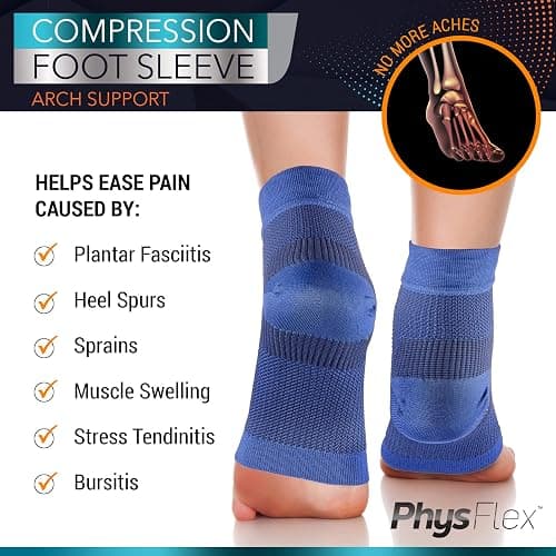 Ankle Brace Support - Ankle Compression Sleeve - Foot Brace for Women & Men - Tendonitis & Arthritis Ankle Brace Sports Running, Plantar Fasciitis Relief & Stabilizing Ankle Wrap thumbnail 7