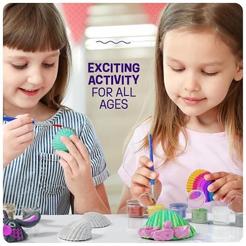 Dan&Darci Kids Sea Shell Painting Kit - Arts & Crafts Easter Gifts for Boys and Girls - Craft Activities Kits - Creative Art Activity Gift Toys for Age 6, 7, 8, 9, 10, 11 & 12 Year Old 8-12 thumbnail 2
