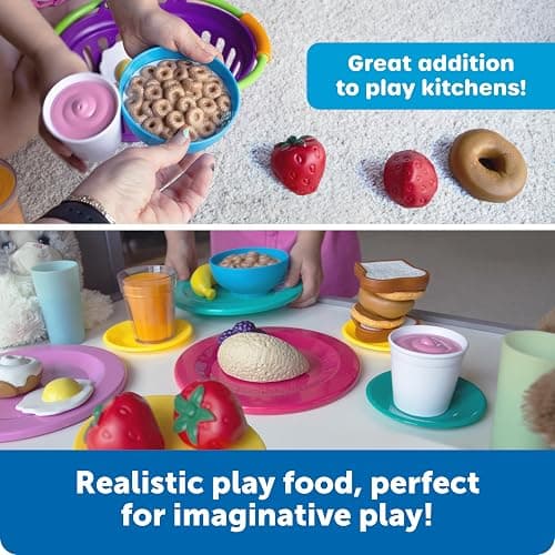 Learning Resources New Sprouts Breakfast Foods Basket - 16 Pieces, Ages 18+ months Pretend Play Food for Toddlers, Toddler Kitchen Toys, Preschool Learning Toys thumbnail 2