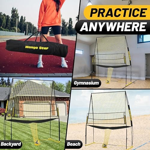 Mangostar Volleyball Training Equipment, Volleyball Net System with Freely Height-Adjustable for Backyard, Volleyball Practice Net for Serving Setting Spiking, Easy Set Up for Indoor and Outdoor Use thumbnail 8
