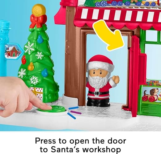 Fisher-Price Little People Christmas Wonderland Gift Set | Christmas Pretend Play, Santa, Elf & Reindeer Figures, Toddler Toys for Kids Ages 1+ Years thumbnail 3