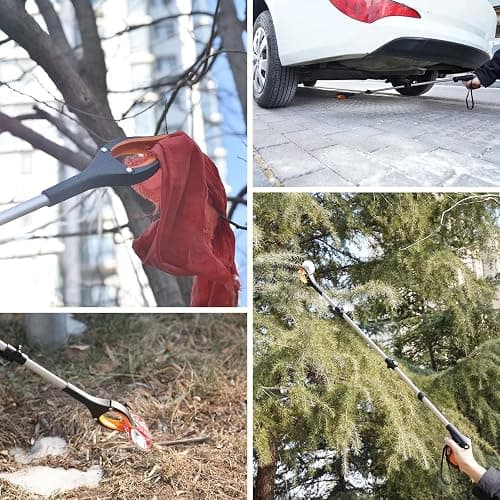 43" Extra Long Grabber Tool, Foldable Grabbers for Elderly Grab It Reaching Tool with Rotating Jaw +Magnets, 4" Wide Claw Opening Reacher Grabber Pickup Tool, Grabber Reacher Tool Heavy Duty thumbnail 7