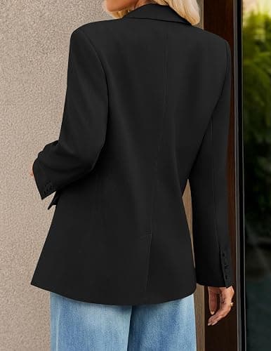 ZESICA Fall Blazer for Women Business Casual Lapel Suit Jacket | Dressy Work Office Clothes, Long Sleeve Open Front Collar, Button Down, Oversized, Side Pockets, 2026 Fashion Winter Outfit thumbnail 5