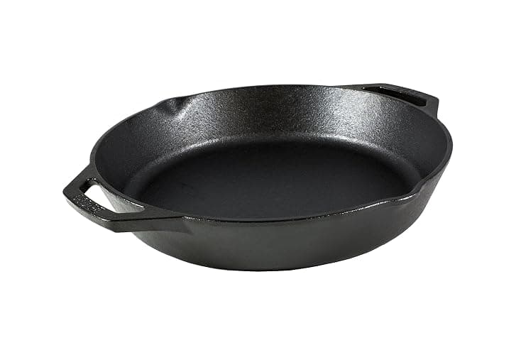 Lodge 10.25 Inch Pre-Seasoned Cast Iron Skillet - Dual Assist Handles - Use in the Oven, on the Stove, on the Grill, or Over a Campfire - Black - Image 1