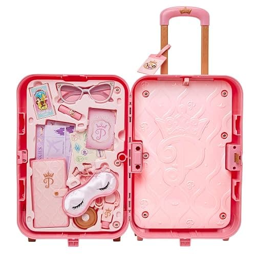 Disney Princess Travel Suitcase Play Set for Girls with Luggage Tag by Style Collection, 17 Pretend Play Accessoriespiece Including Travel Passport! for Ages 3+ thumbnail 7