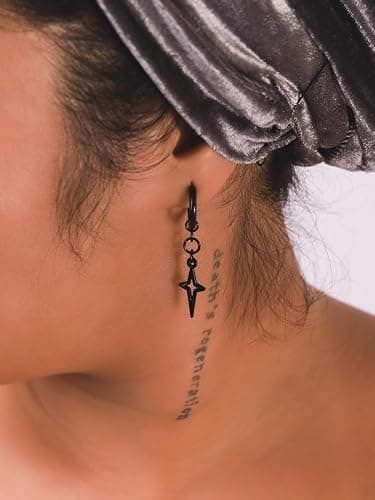 Sacina Gothic Y2k Spike Star Hoop Earrings, Y2K Emo Punk Grunge Goth Earrings, Halloween Christmas Jewelry Gift For Women thumbnail 3