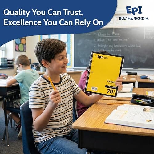 EPI Essentials Back to School Supplies for Kids 4th - 6th Grade – 70 Items in Kit – Elementary School Supply Packs – Wide-Ruled Bundle with Composition Notebooks – Suitable for Homeschooling thumbnail 3