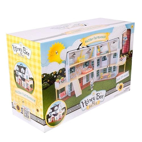 Honey Bee Acres Buzzby Farmhouse, Dollhouse Playset with Miniature Doll Figure, Furniture and Accessories. 25 Pieces, Ages 3+ thumbnail 7