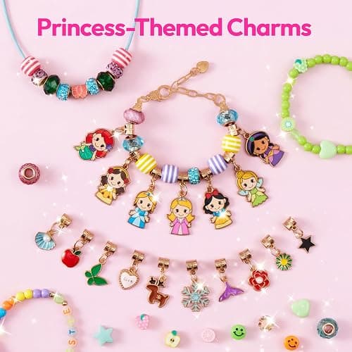 JOVA Klever Kits Princess Bracelet Making Kit, Jewelry Making Kit, Bracelets for Girls, Crafts for Kids, 4 Year Old Girl Birthday Gifts, Over 650 Beads, Make 30+ Designs thumbnail 2