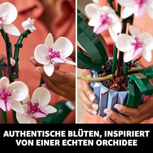 LEGO Botanicals Orchidee - Künstliche Pflanzen Set mit weißen und rosa Blumen - Modellbausatz für Erwachsene - Home und Zimmer-Deko - Botanik Kollektion - Geschenke für Frauen und Männer 10311 thumbnail 4