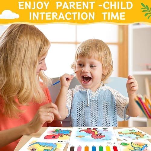 SOCOLER Paint with Water Coloring Books for Toddlers,Mess Free Watercolor Painting Papers for Kids Water Color Paint Kit Art Craft Birthday Gift for Ages 1-3,4-8(Dinosaurs) thumbnail 2