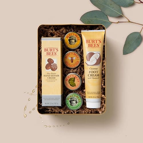 Burt's Bees Gifts Ideas - Classics Set, 6 Products in Giftable Tin – Cuticle Cream, Hand Salve, Lip Balm, Res-Q Ointment, Hand Repair and Foot Cream thumbnail 8
