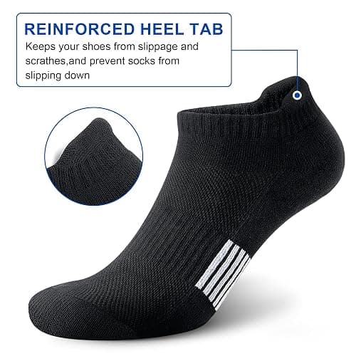 Amutost Ankle Socks Womens Athletic Running Comfort Cushioned 3/5/6Pairs thumbnail 6