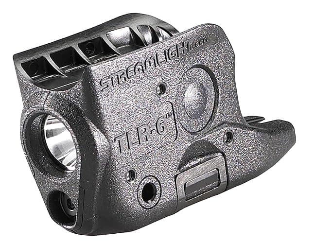 Streamlight 69270 TLR-6 100-Lumen Tactical Weapon Light with Integrated Red Aiming Laser Designed Exclusively and Solely for Glock 42/43/43X/48 (No Rail or MOS), Black - Image 1