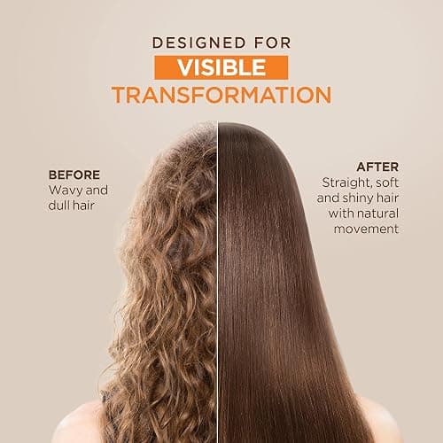 KATIVA Brazilian Keratin Treatment Kit at home Formaldehyde Free Hair Straightening with Hyaluronic Acid, Up to 12 Weeks Frizz Control for Curly, Wavy, Frizzy Hair (Straightening Kit) thumbnail 5