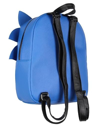 Bioworld Sonic The Hedgehog Character with 3-D Ears and Quills Mini Faux Leather Backpack For Men and Women thumbnail 4