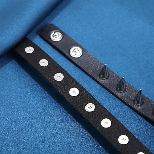 2PCS Spiked Bracelets Black Emo bracelets for Men Women Adjustable Halloween Rock Braided Rivets Wristband Goth Bracelet Punk Accessories thumbnail 9