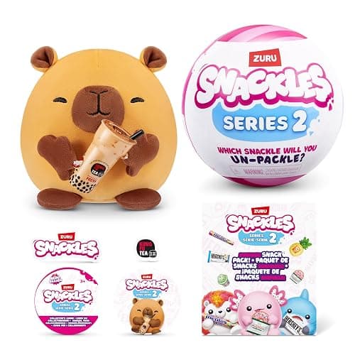 Snackles Series 2 Mystery UNbox 5 Inch Plush in Capsule by ZURU, Ultra Soft Plush, Collectible Plush with Real Licensed Brands, Stuffed Animal - Image 1