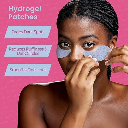 VALITIC Kojic Acid Under Eye Masks - Brightening Under Eye Patches Travel Essentials for Women and Men - Fades Dark Circles and Reduces Puffy Eyes - with Niacinamide, Collagen and Caffeine - 6 Pack thumbnail 2