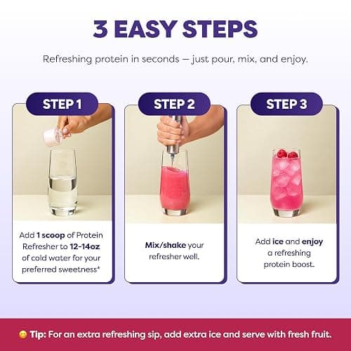 Javvy Clear Protein Powder with Clear Whey Protein, Raspberry Watermelon | 10g Whey Protein & Collagen Peptides, Electrolyte Powder, Natural Flavors, 0g Sugar, 3g Fiber, 45mg Caffeine thumbnail 3