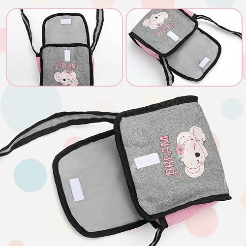 deAO Baby Doll Accessories Baby Doll Playset Furniture Set Baby Doll Crib High Chair Diaper Bag, Pretend Play Role Play Doll Accessories Set, Birthday Gifts for Kids Girl Boy thumbnail 5