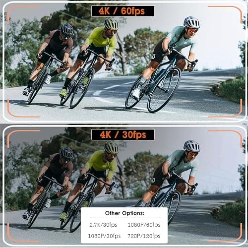 ydi Cámara Corporal 4K con Micrófono Externo, Video y Audio Mini Pocket CAM Rotación 270° Cámara para Deporte, Bicicleta, Viajes, Grabación Policial, 64 GB Incluidos thumbnail 3