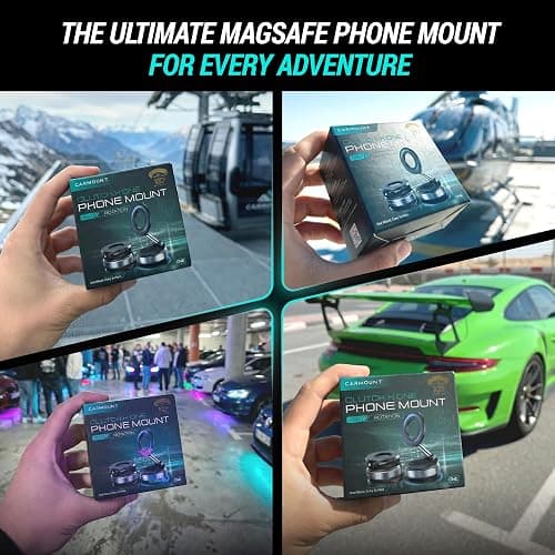 CARMOUNT Clutch-X One – Upgraded Vacuum Phone Mount Suction Cup Car Phone Holder for iPhone, Window Phone Mount, 360° Vacuum Magnetic Phone Holder for Car, Magnetic Phone Holder with Suction Cup thumbnail 6