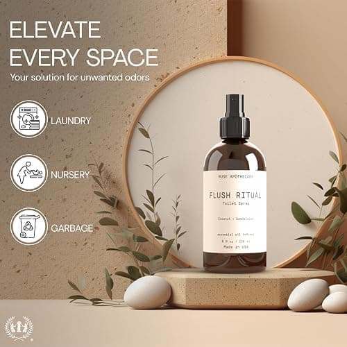 Muse Apothecary Flush Ritual - Aromatic & Refreshing Toilet Spray, Use Before You Go, 2 oz, Infused with Natural Essential Oils - Coconut + Sandalwood thumbnail 7