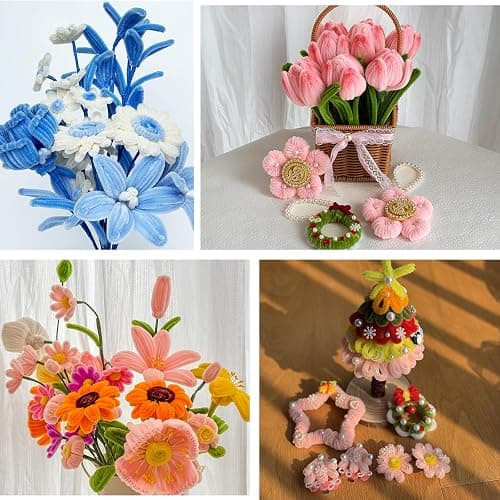 500pcs Colorful Yellow Pipe Cleaners Craft Supplies Chenille Stems for Handmade Gift Flower Bouquet DIY Art and Craft Projects (6 mm x 12 Inch) thumbnail 2