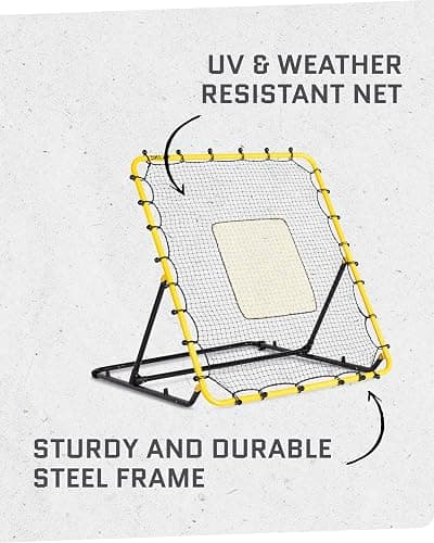 SKLZ Fielding Trainer - Baseball & Softball Pitch-Back Rebound Net - Ground, Line Drive & Fly Ball Return Settings - 4 x 4.5-Foot Steel Frame, UV & Weather Resistant Bungee Net, Easy-Fold Design - FIELDING TRAINER thumbnail 7