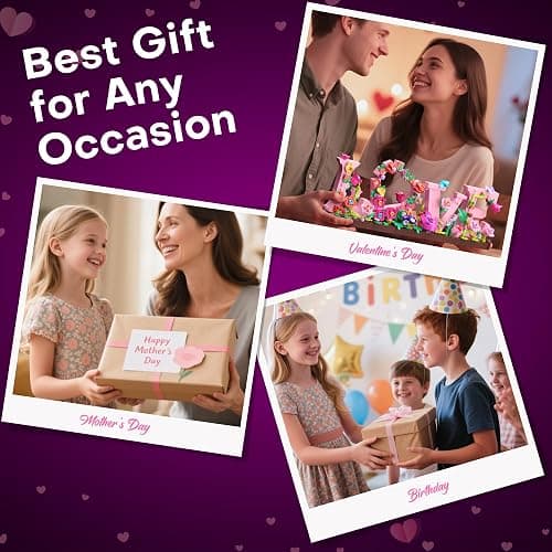 Booyuer Flower Building Set for Love, 791PCS DIY Romantic Floral Brick Kit, Graduation Gift, School Desk Decor, Room Decoration, Just Gift for Aged 6+ Kids Girls & Adults thumbnail 7