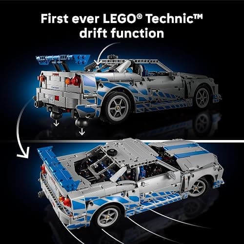 LEGO Technic 2 Fast 2 Furious Nissan Skyline GT-R (R34) Car - DIY Kit and Building Set for Adults - Collectible Model Street Racer with Drift Function - Gift for Car Enthusiasts and Movie Fans - 42210 thumbnail 5
