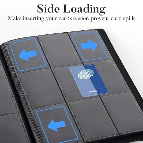 Premium Card Binder with 9 Pockets, Sturdy Fabmaker Trading Card Albums for 360 Cards, Brown PU Cover Album Holders for YuGiOh, MTG, TCG, Sports Cards thumbnail 6