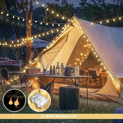 JMEXSUSS Globe Battery Operated Christmas Lights Indoor, 100 LED Battery Powered String Lights Outdoor Waterproof, 33ft Christmas String Light with Remote Timer for Bedroom Camping Decor, Warm White thumbnail 6