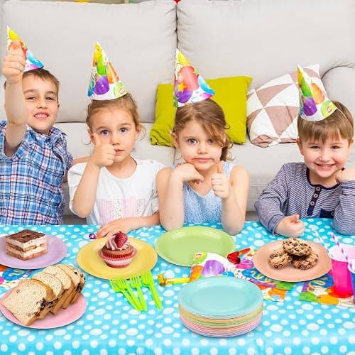 Breroa 72 Pcs Pastel Paper Plates 7 Inch Bulk Pastel Plates Disposable | Dessert Plates Heavy Duty Solid Color Paper Plates Table Decors Party Supply for Birthday Party, Dinner Table, Wedding thumbnail 5