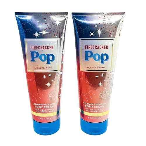 Bath & Body Works Ultimate Hydration Body Cream (Firecracker Pop), 8 Ounce (Pack of 2) - Image 1