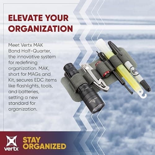 Vertx MAK Band Split – Modular Tactigami Kit Organizer Panel for Flashlights, Tools & Pens, Hook-and-Loop Attachment thumbnail 2