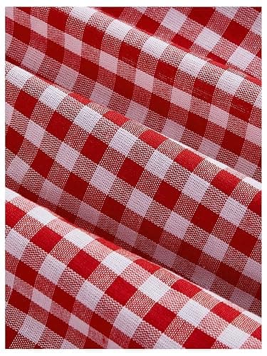 Floerns Women's Plaid Ruched Bust Sleeveless Bowknot Pleated Short Dresses | Checkered Gingham Print, Mini, Dance, Vacation, Summer, Y2K Vintage Sundress thumbnail 4
