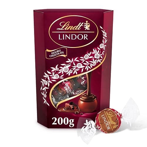 Lindt Lindor Double Chocolate Truffles – 200g Box (Approx. 16 Balls) – Smooth Filling – Valentines Day, Mothers Day, Easter, Gift, Birthday, Congratulations Treat - Image 1
